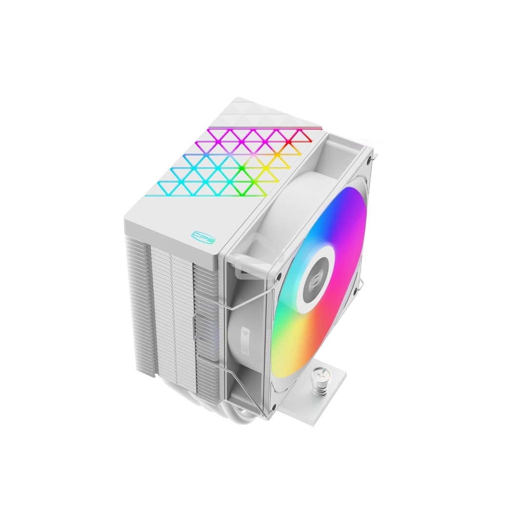 Кулер PCCooler R400 ARGB белый 92мм алюминий+медь 2200rpm 30db 4-pin 180W 133мм