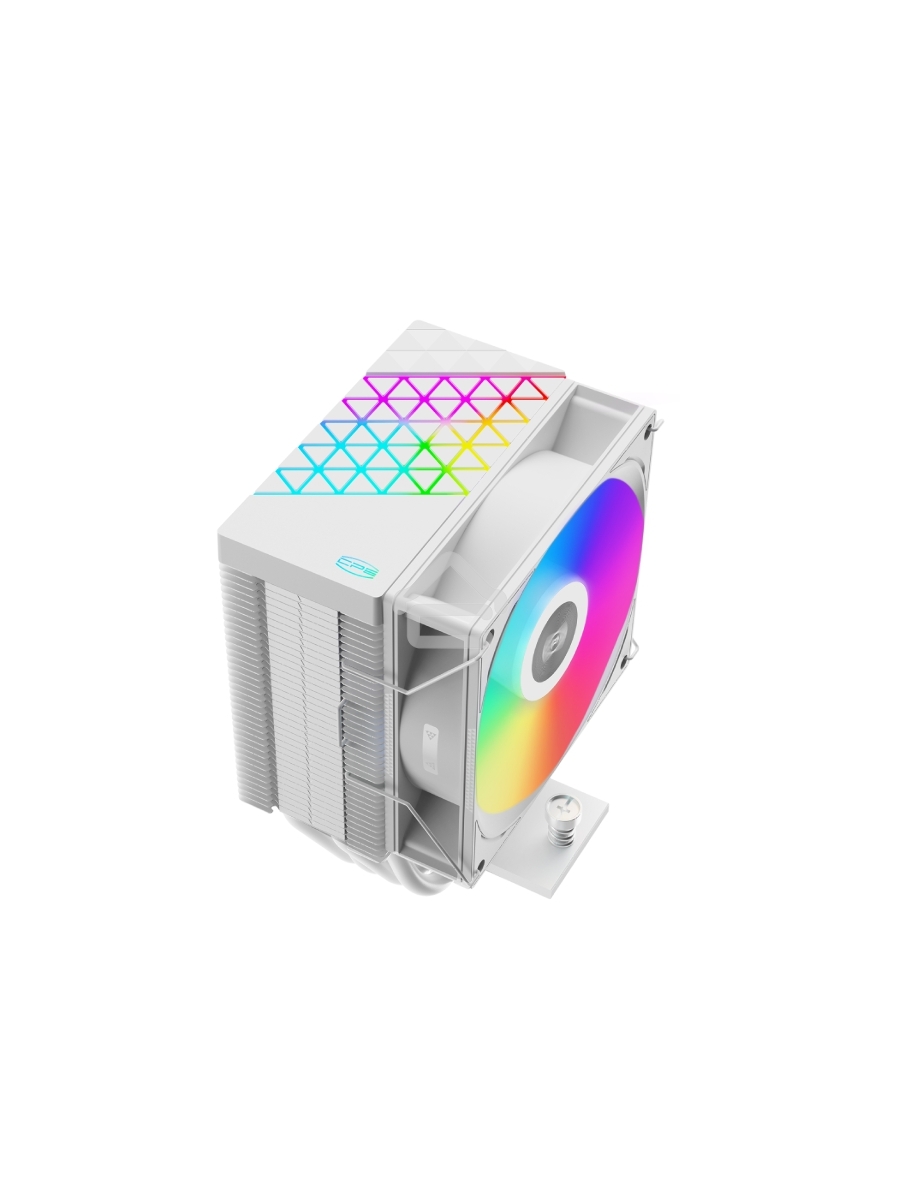 Кулер PCCooler R400 ARGB белый 92мм алюминий+медь 2200rpm 30db 4-pin 180W 133мм