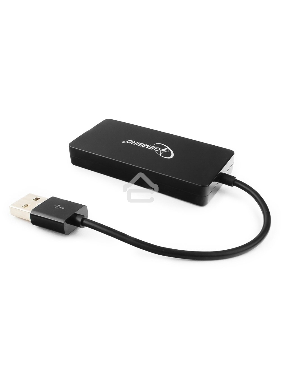 Концентратор USB 2.0 Gembird UHB-U2P4-03, 4 порта, блистер