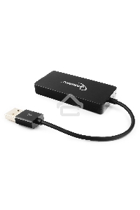 Концентратор USB 2.0 Gembird UHB-U2P4-03, 4 порта, блистер