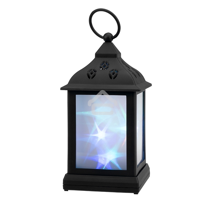 Декоративный фонарь NEON-NIGHT 11х11х22,5 см, черный корпус, цвет свечения RGB с эффектом мерцания NEON-NIGHT