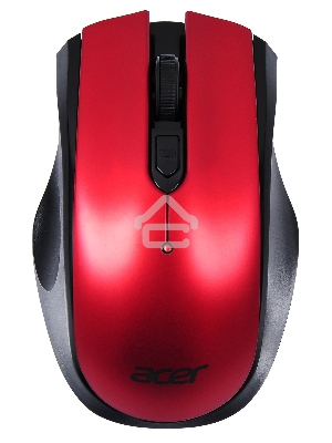Мышь беспроводная Acer OMR032 черный/красный, 1600 dpi, радиоканал, USB, кнопки - 4