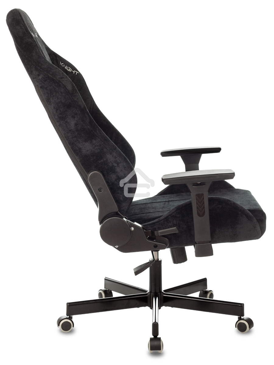 Кресло игровое Knight N1 Fabric черный Light-20, с подголов. крестовина металл