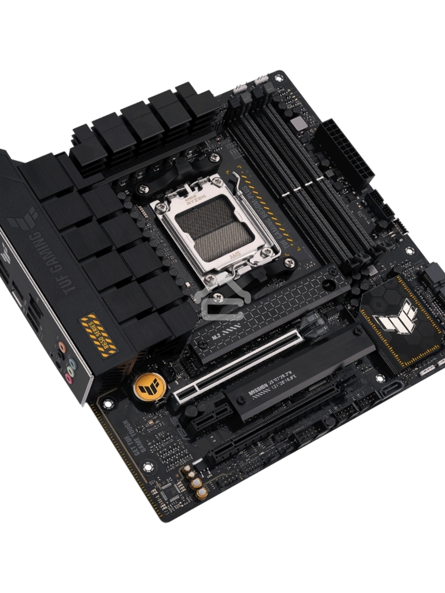 Материнская плата ASUS TUF GAMING B650M-PLUS, AM5, AMD B650, 4xDDR5, 4xSATA, 2xM.2, 1xPCIe 4.0 x16, 1xPCIe 4.0 x4, 1xDP, 1xHDMI, 1x 2.5Gb LAN, 4xUSB-A 3.2 Gen 2, 1xUSB-A 3.2 Gen 1, 1xUSB-C 3.2 Gen 2x2, 5x3.5 мм, 7.1, mATX
