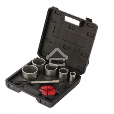 Набор коронок Matrix по керамич. плитке, 33-53-67-73-83 мм + напил., в пласт.боксе, 6-гран.хвост.