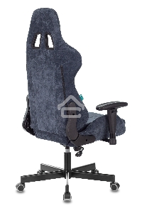 Кресло игровое Бюрократ VIKING KNIGHT LT27 FABRIC синий крестовина металл/пластик