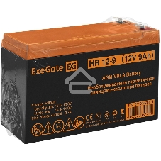 Батарея ExeGate EP129860RUS HR 12-9/EXG1290 (12V 9Ah 1234W), клеммы F2