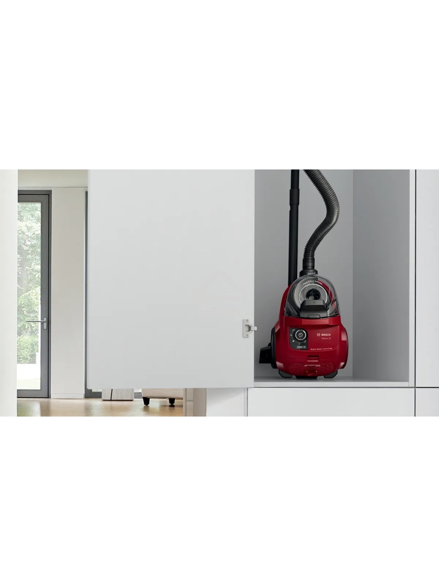 Пылесос Bosch BGS21WX200 красный, 2000 Вт, уборка сухая, пылесборник контейнер, 2 л