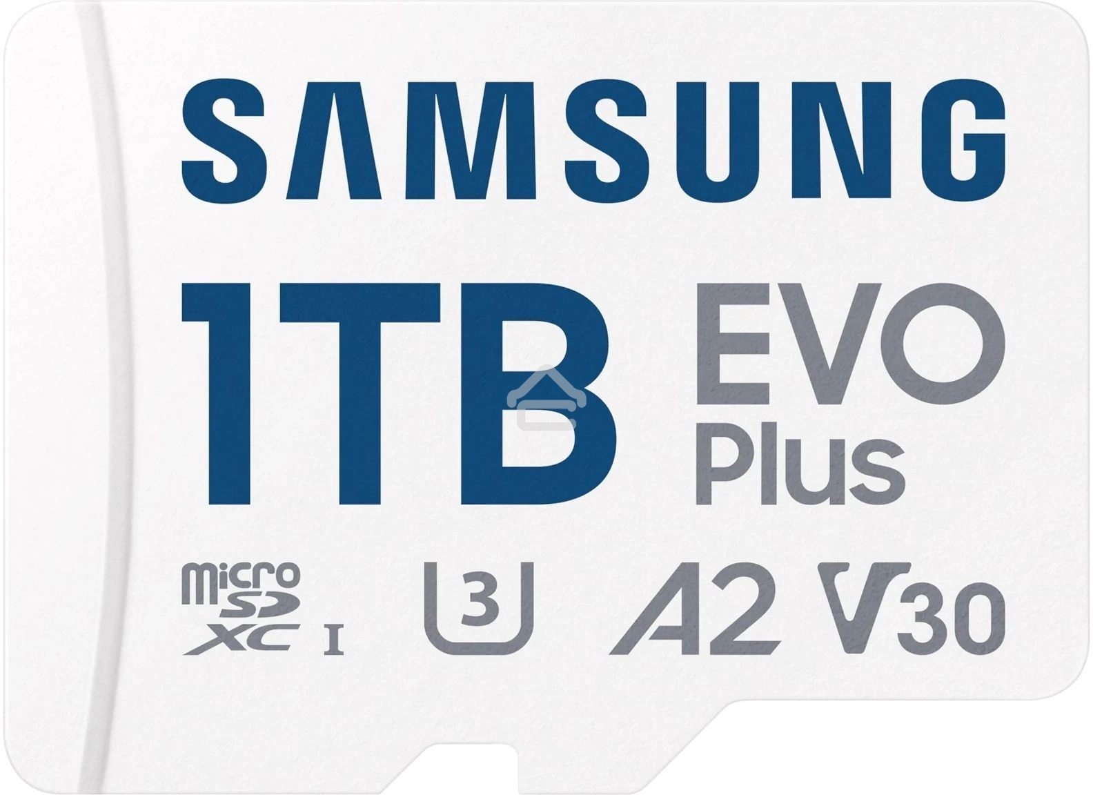 Флеш карта Samsung EVO Plus, microSDXC 1Tb, Class 10, A2, V30, UHS-I (U3), W 90 МБ/с, R 160 МБ/с, адаптер на SD