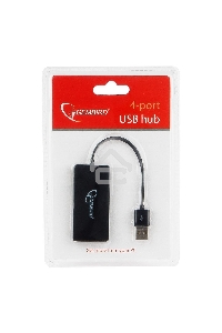 Концентратор USB 2.0 Gembird UHB-U2P4-03, 4 порта, блистер