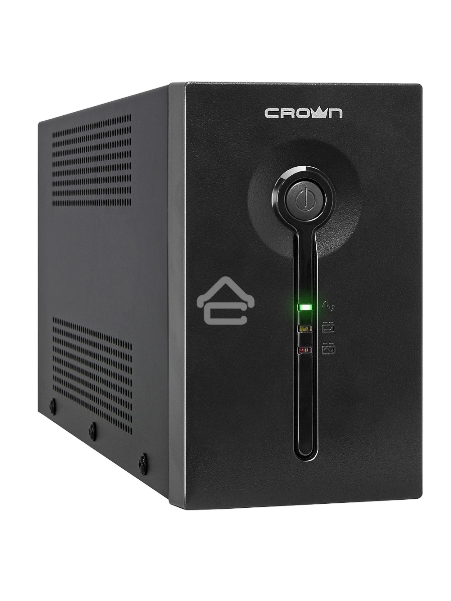 Источник бесперебойного питания CROWN Line Intractive CMU-SP650IEC USB 650VA\360W, корпус металл, 1x12V/7AH, розетки 6*IEC, трансформатор AVR 140-290V, cъёмный кабель 1.2 м, порт RJ11/45, порт USB, защита: от перегрузки, от КЗ, от скачков напряжения