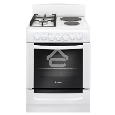 Плита комбинированная Gefest ПГЭ 6112-02 0112 белый, конфорок 2 газовых и 2 электрических, духовка 55 л, 60 см x 85 см x 60 см