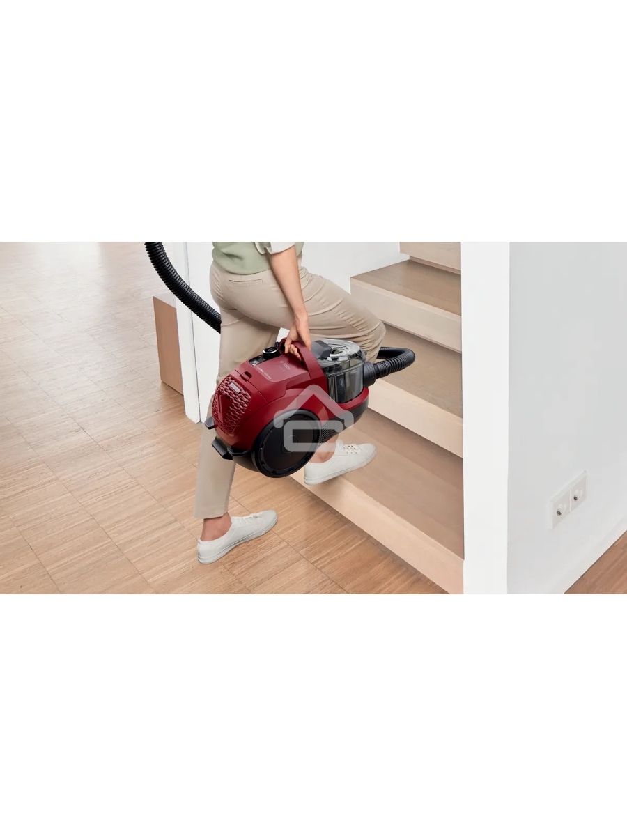 Пылесос Bosch BGS21WX200 красный, 2000 Вт, уборка сухая, пылесборник контейнер, 2 л