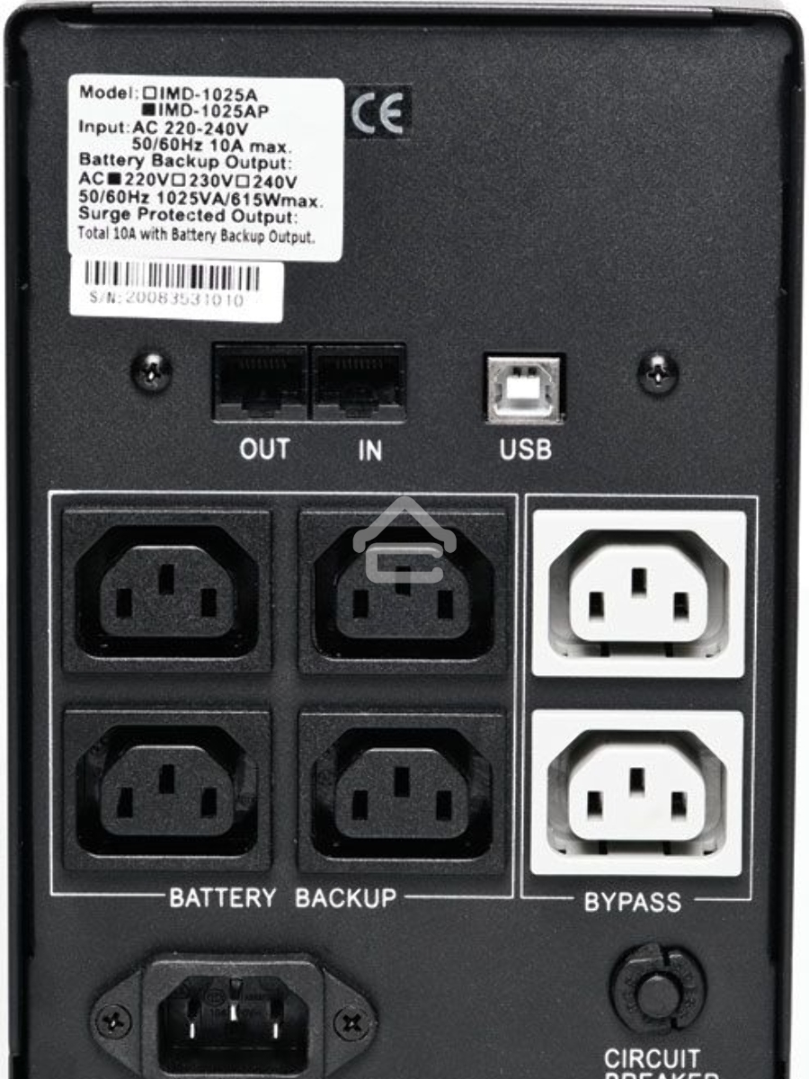 Источник бесперебойного питания Powercom Imperial IMD-1200AP 720Вт 1200ВА черный