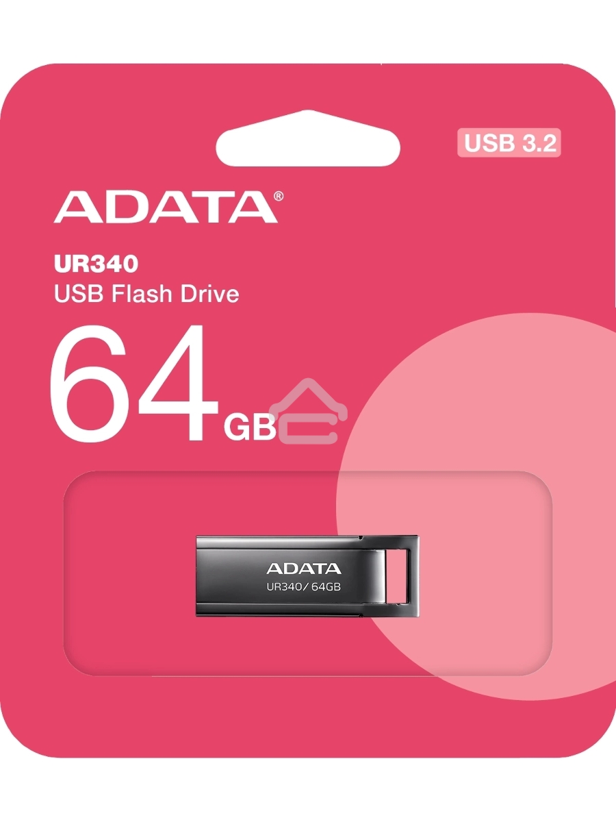 Флеш диск A-Data 64Gb UR340 AROY-UR340-64GBK USB3.2 черный