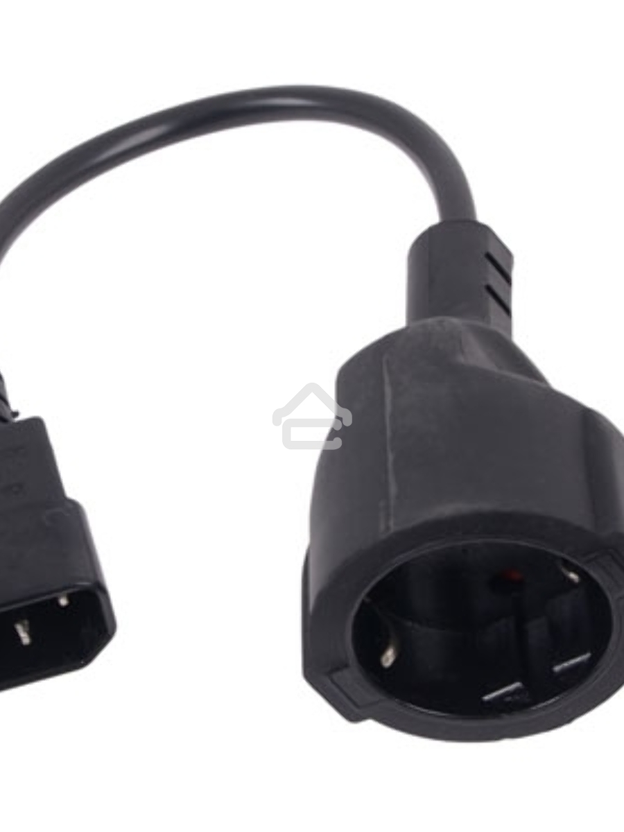 Кабель-переходник UPS->розетка VCOM (IE-320 C14 to Socket Type-F) 3Gx0,75mm VDE <CE002>