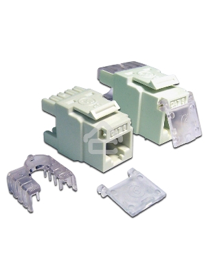 Модуль Keystone, RJ45, кат.6, UTP, 180 градусов, со шторкой, белый
