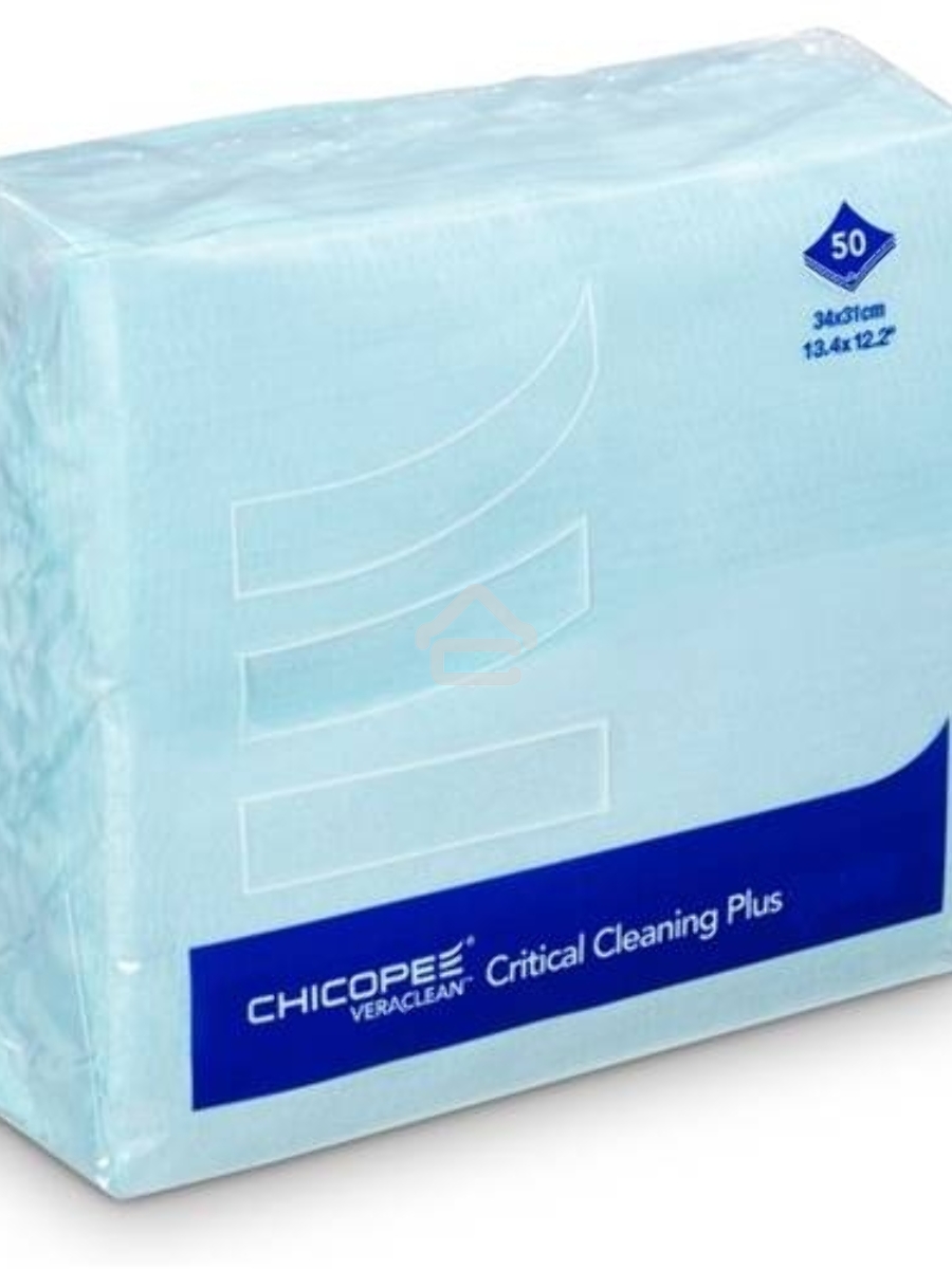 Салфетки для очистки оптики и зеркал, безворсовые Veraclean Critical Cleaning Wiper голубые (Katun/Chicopee) пак/50шт