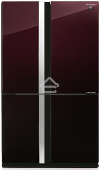 Холодильник Sharp SJ-GX98PRD темно-бордовый трехкамерный Side by Side 394/211 л морозилка снизу