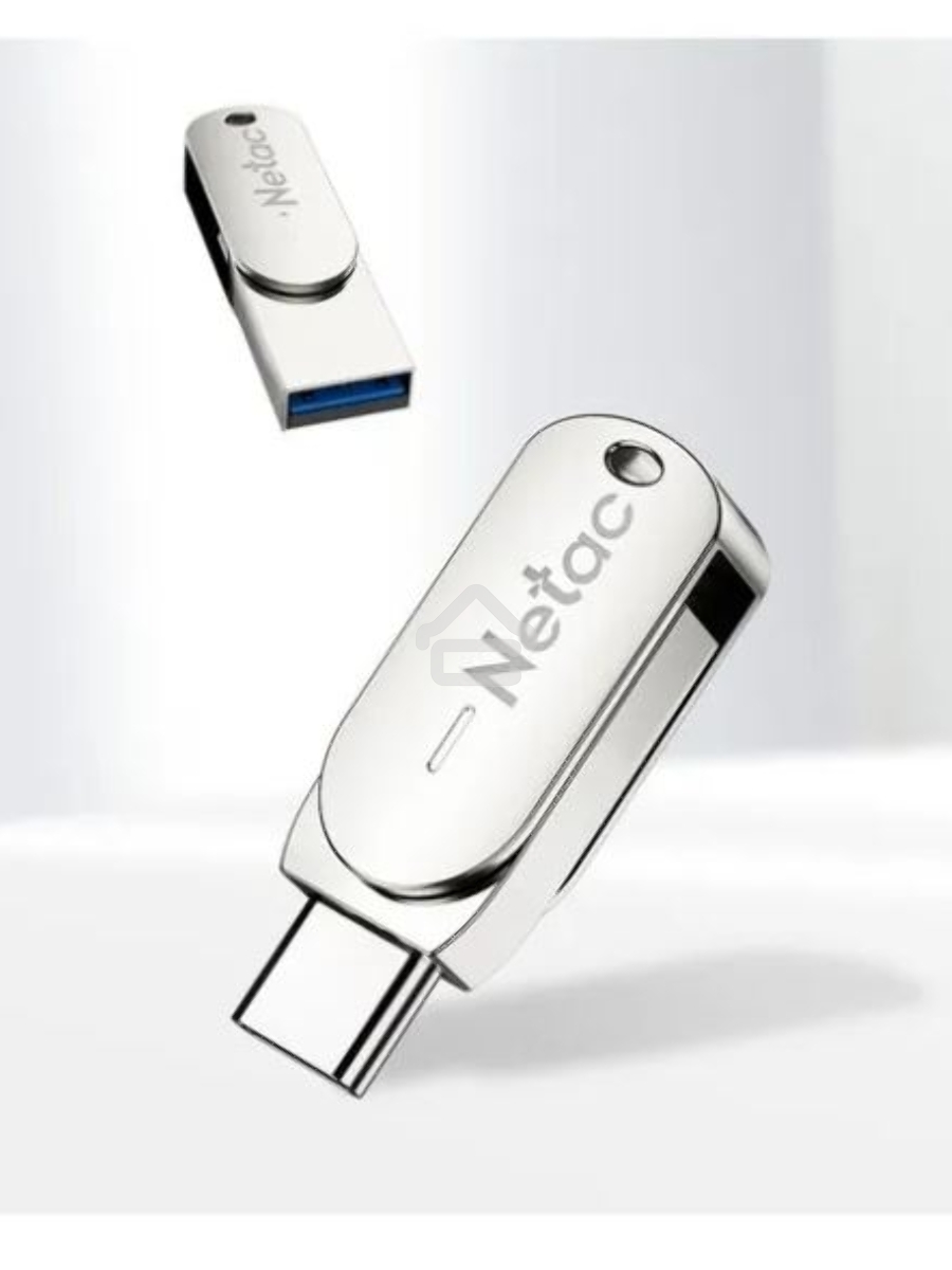 Флеш диск Netac USB Drive U785C USB3.0+TypeC 64GB, retail version