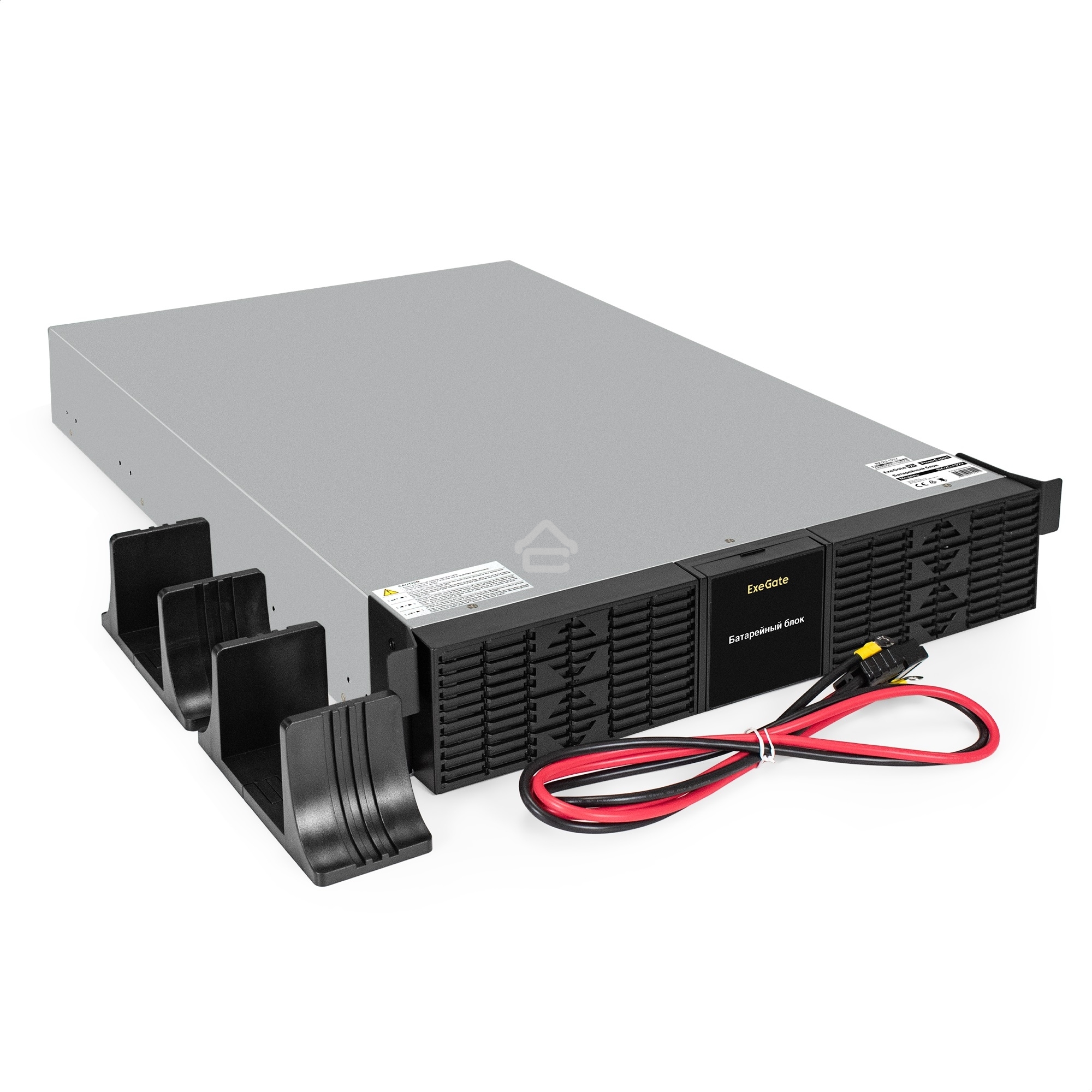 Батарейный блок ExeGate PowerExpert BX-2U.192V.16S7Ah для ULS-575-6kVA/ULS-575-10kVA встроенные батареи 12V 7.2Ah - 16шт, Rackmount 2U/Tower, металлический корпус, черный