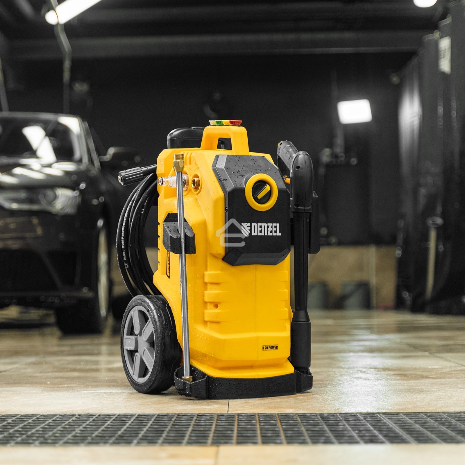 Моечная машина высокого давления K 70 Power, 2500 Вт, 180 бар, 600 л/ч, асинх. двиг. Denzel