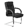 Кресло офисное Бюрократ T-9927SL-LOW-V/BLACK черный, кожа, на полозьях