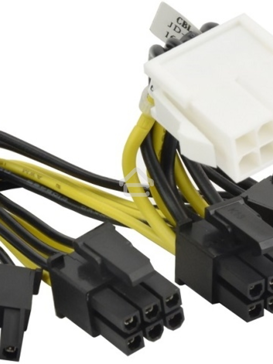Кабель Supermicro CBL-PWEX-1040 PWYCB,GPU,2x4M/CPU to two (2x3F+2x1F)/PCIe,P4.2, 5CM,16/20AW