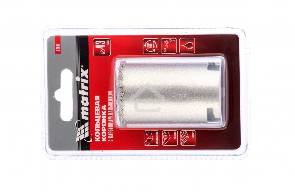 Кольцевая коронка Matrix с карбидным напылением, 43 мм