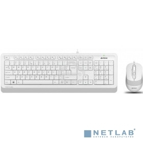 Клавиатура + мышь A4Tech Fstyler F1010 клав:белый/серый мышь:белый/серый USB Multimedia