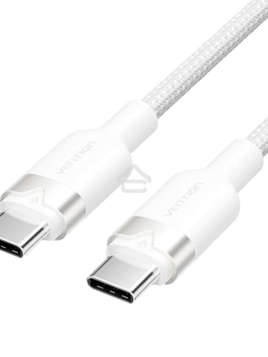 Кабель Vention USB 2.0 CM/CM - 1м. Белый 3А PD60W