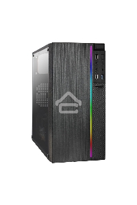 Компьютерный корпус Minitower ExeGate EX283754RUS mEVO-9301-RGB (mATX, без БП, с окном, 2*USB+1*USB3.0, HD аудио, черный с RGB подсветкой)