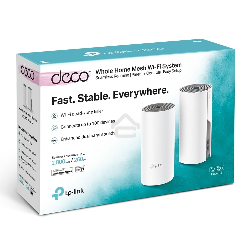 Роутер TP-Link DECO E4(2-PACK) AC1200 Домашняя Mesh Wi-Fi система