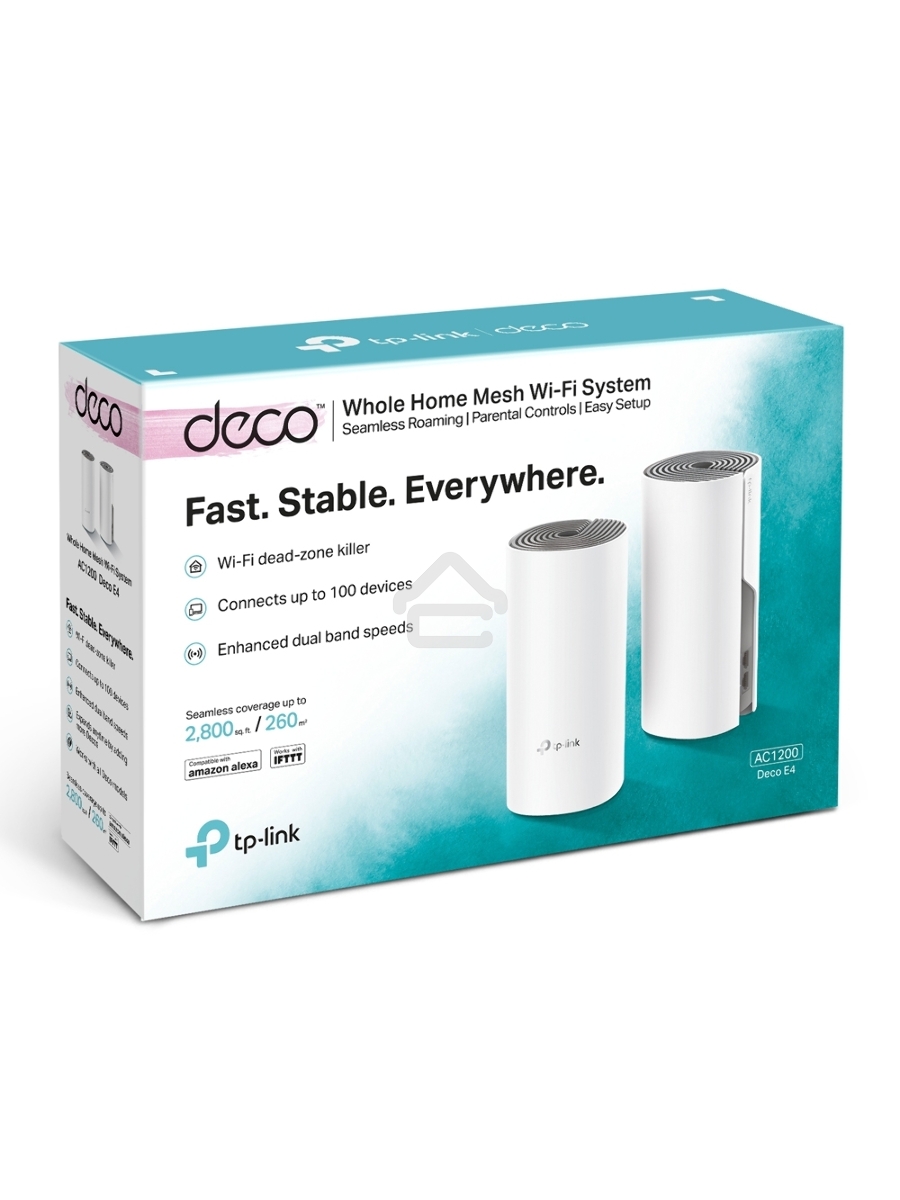 Роутер TP-LINK DECO E4(2-PACK) AC1200 Домашняя Mesh Wi-Fi система