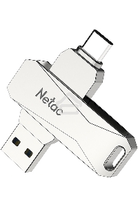 Флеш диск USB Drive Netac U782C NT03U782C-128G-30PN dual USB3.0+TypeC 128GB, retail version