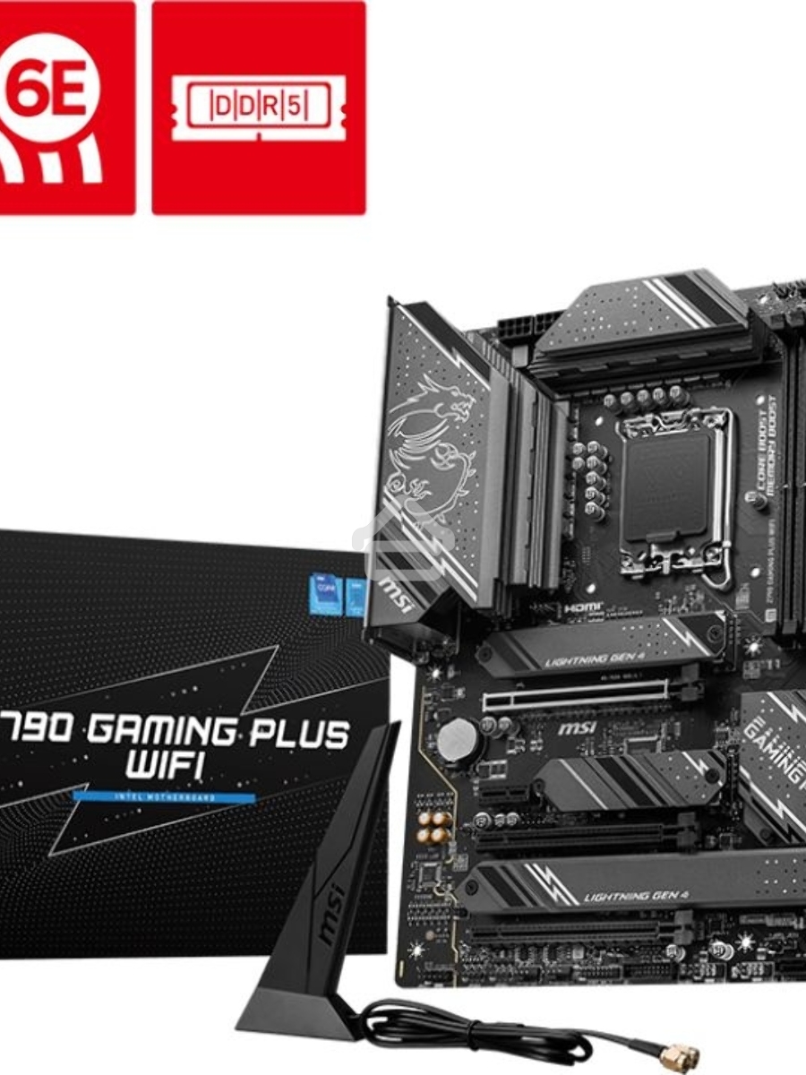Материнская плата MSI Z790 GAMING PLUS WIFI, LGA 1700, 4xDDR5, 1xPCIe 5.0 x16, 1xPCIe 4.0 x16, 4xM.2, 6xSATA, 1xHDMI, 1xDP, 2.5 Gigabit Ethernet, 7.1 аудио, ATX