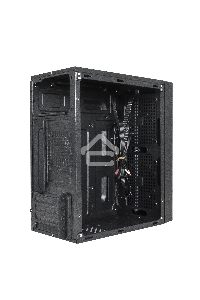 Компьютерный корпус Minitower ExeGate EX283754RUS mEVO-9301-RGB (mATX, без БП, с окном, 2*USB+1*USB3.0, HD аудио, черный с RGB подсветкой)