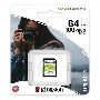 Флеш карта SDHC 64Gb Class10 Kingston <SDS2/64GB>, Canvas Select 100R CL10 UHS-I