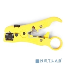 Универсальный инструмент для зачистки витой пары (UTP/STP) Hyperline HT-352, круглого телефонного кабеля кат. 5, коаксиального кабеля RG-59/6/11/7, плоского телефонного кабеля