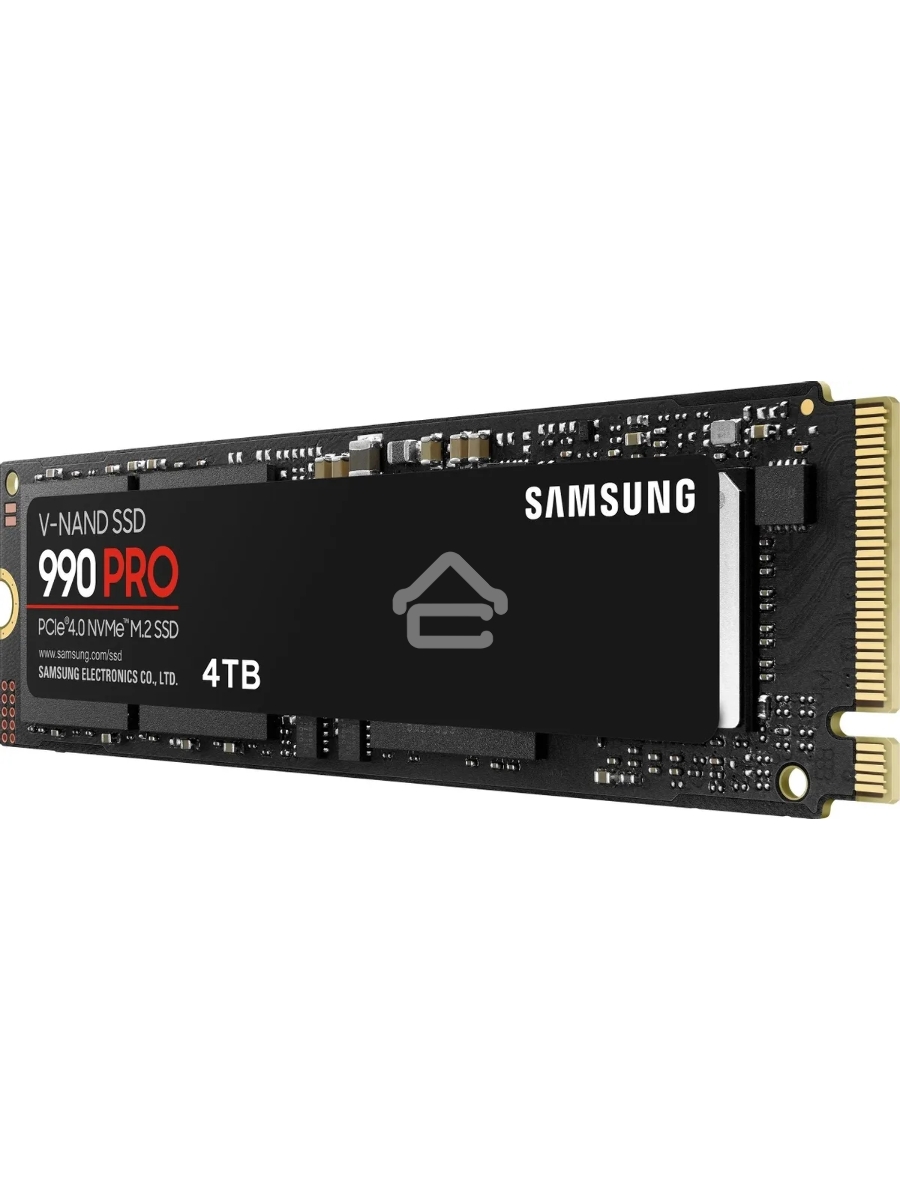 Накопитель SSD Samsung 990 PRO, 4TB, PCIe 4.0 x4, M.2 2280, NVMe, R/W 7450/6900