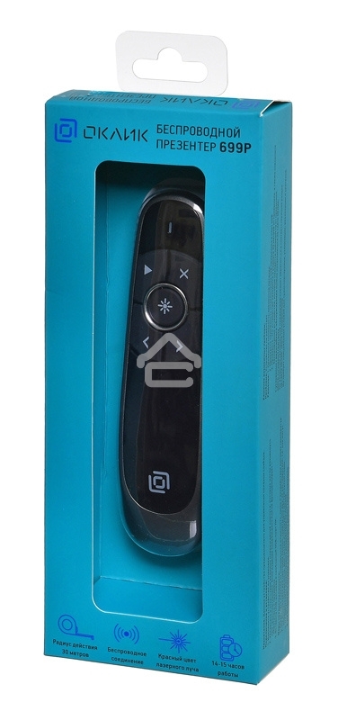 Презентер беспроводной Oklick 699P черный, радиоканал, USB, кнопки - 7