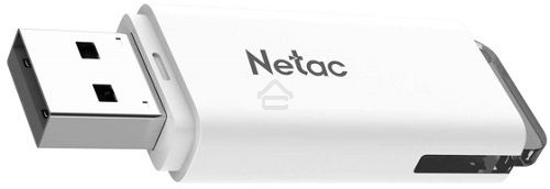 Флешка USB R/W R/W Netac U185, 64Gb, USB2.0, NT03U185N-064G-20WH, с колпачком, пластиковая белая