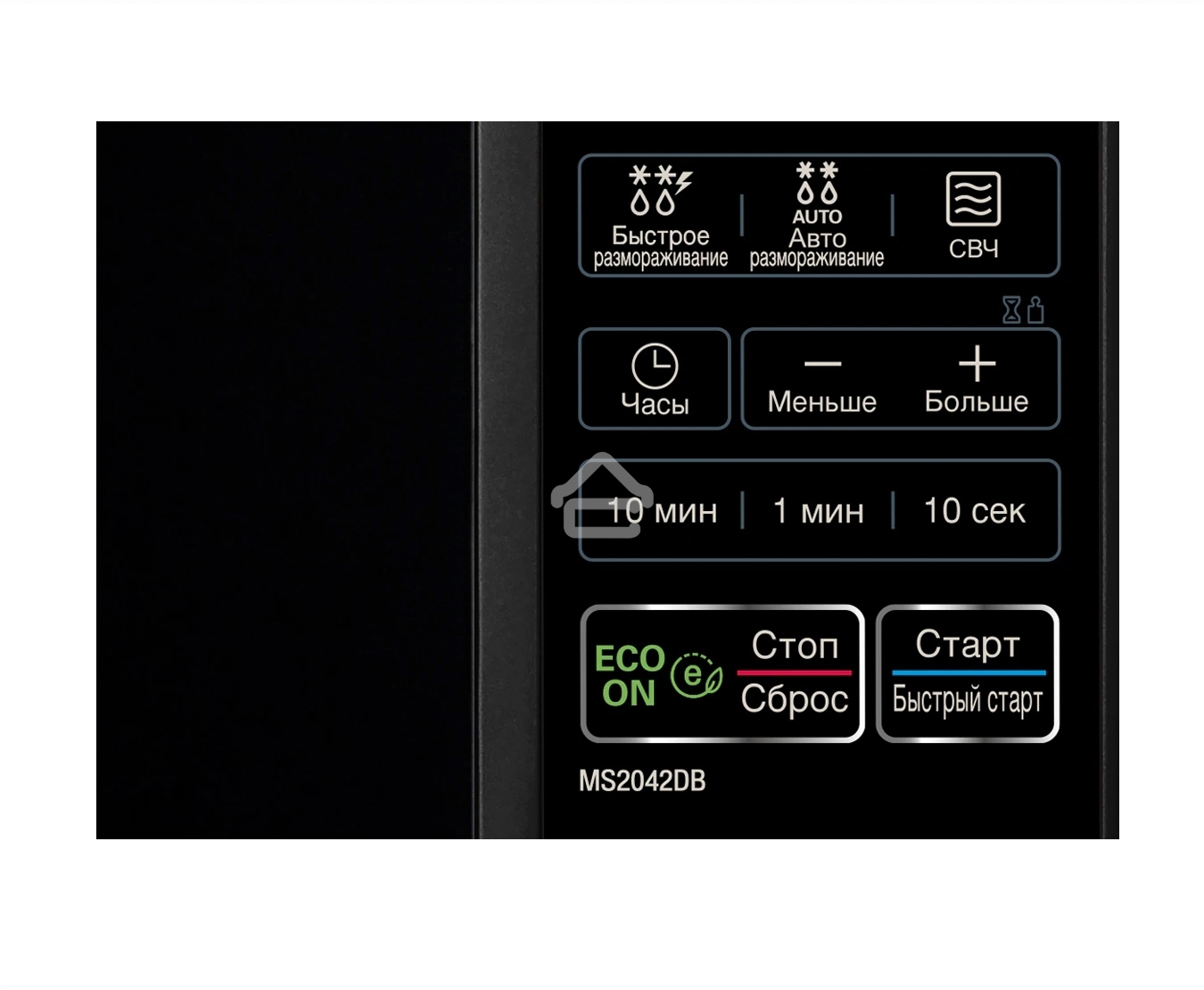 Микроволновая печь LG MS2042DB черный, 20 л, 700 Вт, переключатели - сенсор