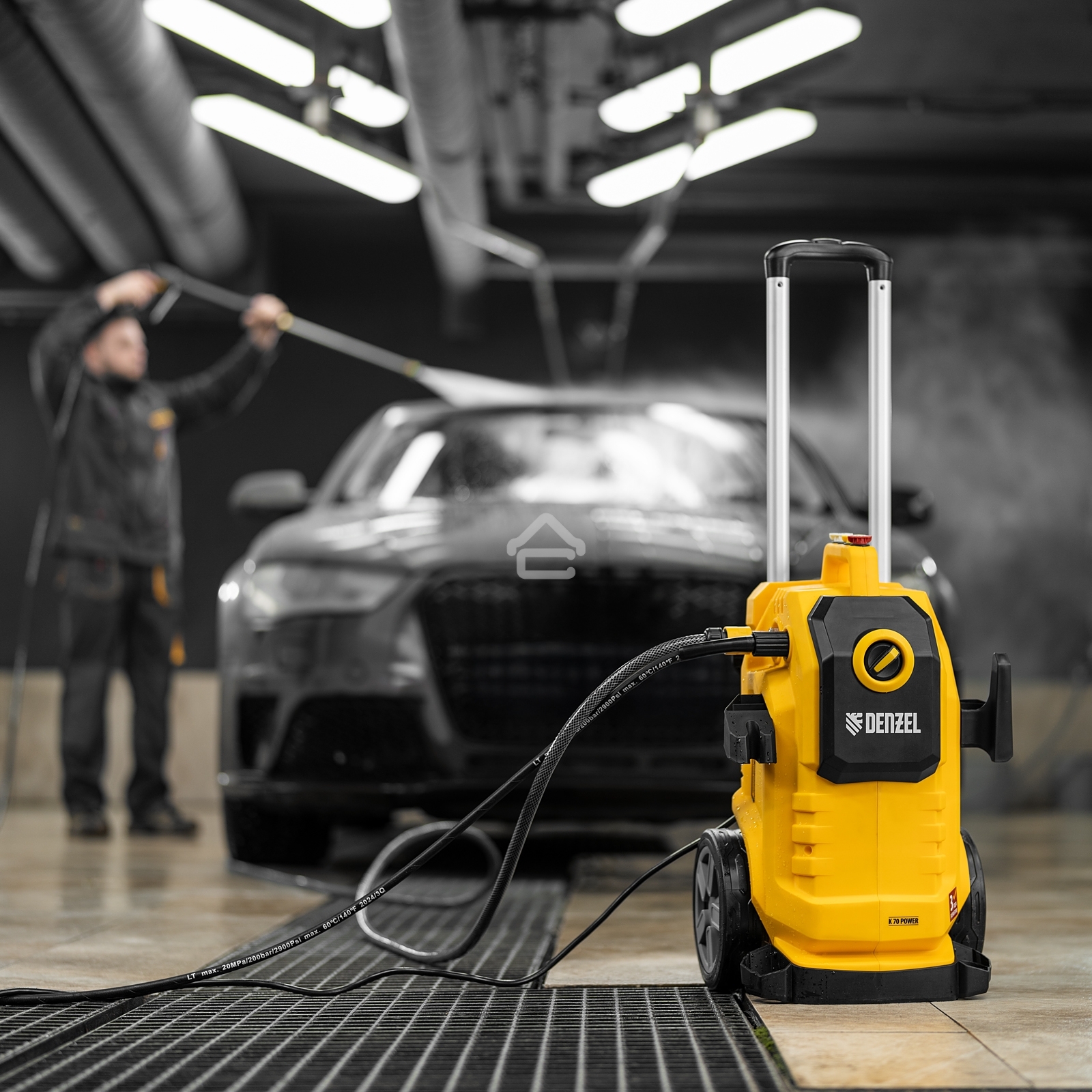 Моечная машина высокого давления K 70 Power, 2500 Вт, 180 бар, 600 л/ч, асинх. двиг. Denzel