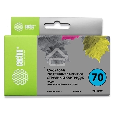 Картридж струйный Cactus CS-C9454A желтый для №70 HP Designjet Z3100 (130мл)