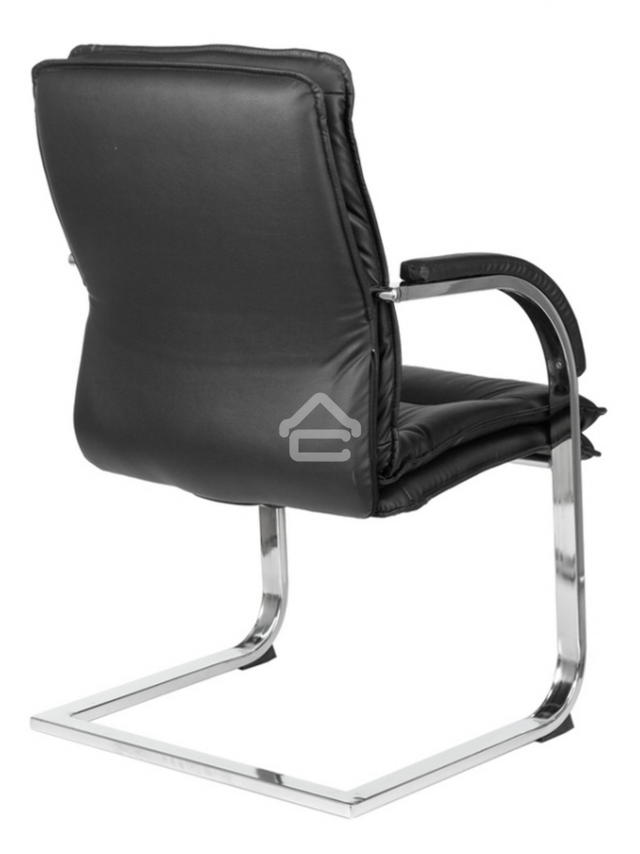Кресло офисное Бюрократ T-9927SL-LOW-V/BLACK черный, кожа, на полозьях