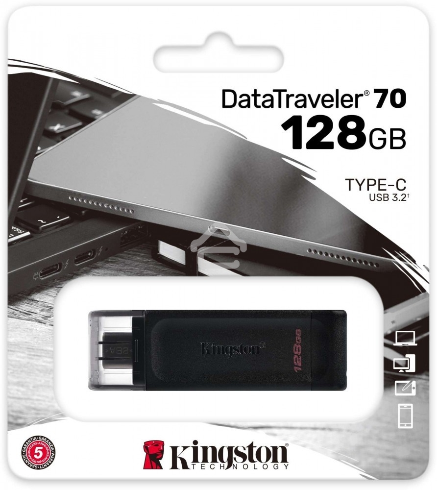 Флешка USB Kingston 128Gb DataTraveler DT70 <DT70/128Gb>, USB-C 3.2 Gen 1