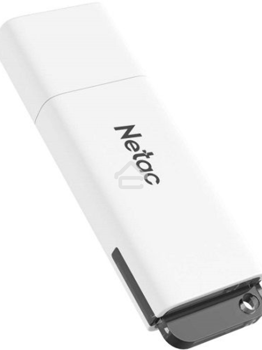 Флеш диск Netac U185, 64Gb, USB2.0, NT03U185N-064G-20WH, с колпачком, пластиковая белая