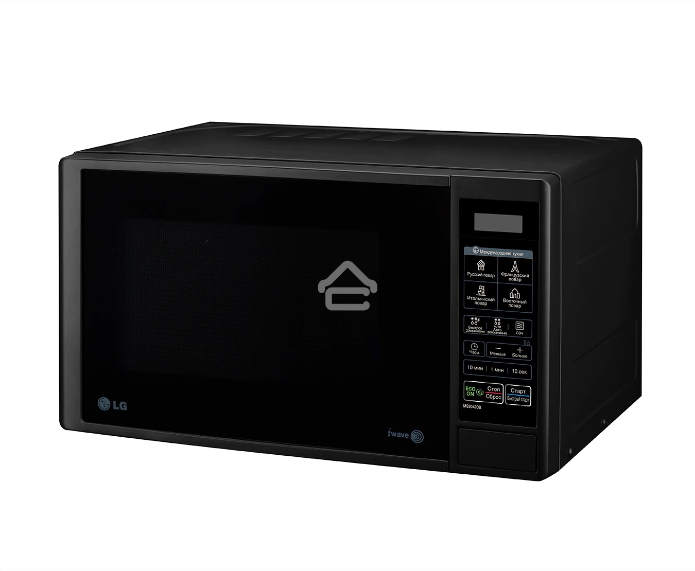 Микроволновая печь LG MS2042DB черный, 20 л, 700 Вт, переключатели - сенсор