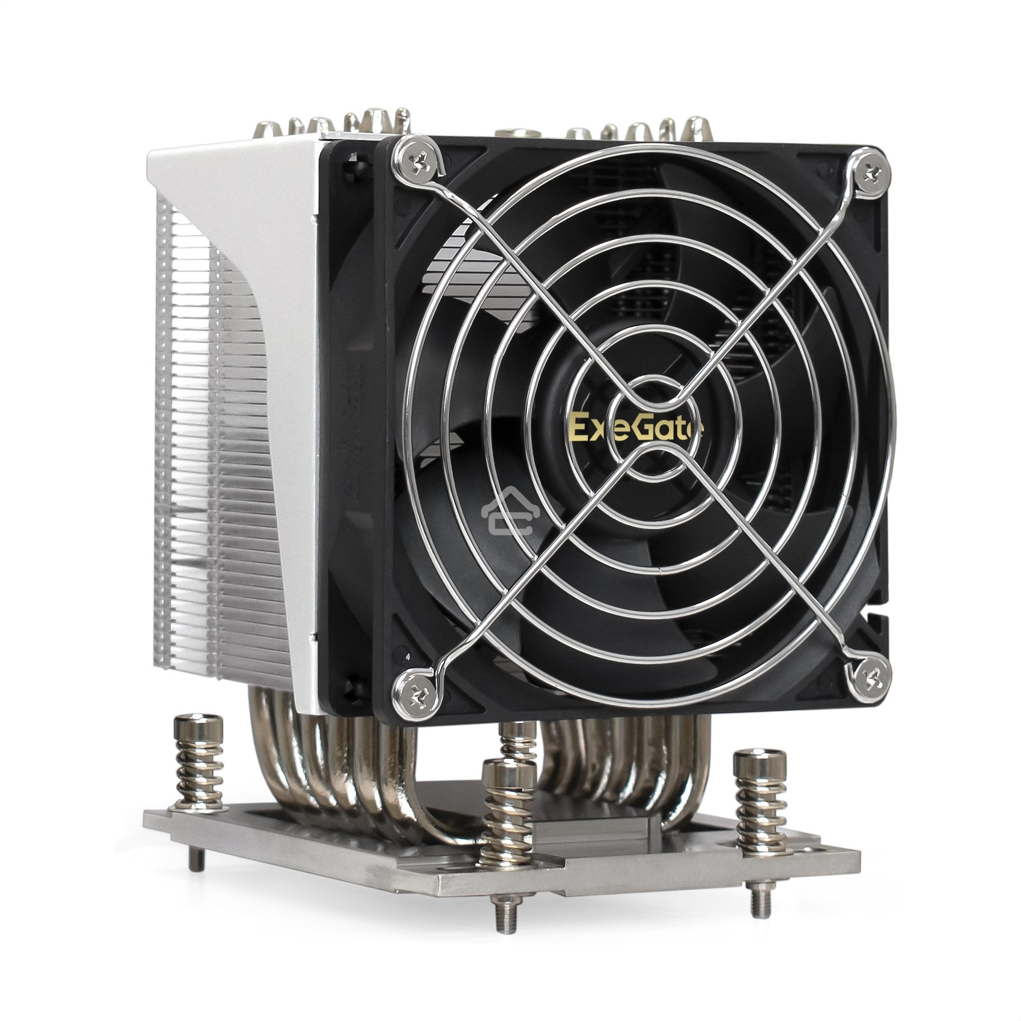 Кулер для процессора ExeGate ESNK-P0064AP4.PWM.4U.SP3.Cu серебристый, 92 мм, алюминий/медь, 3800 об/мин, 44 дБ, 4 pin, 280 Вт, 125.4 мм